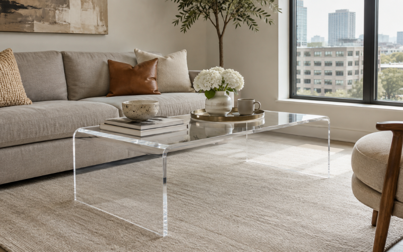 acrylic coffee table