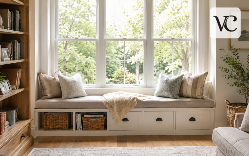 bench in window
