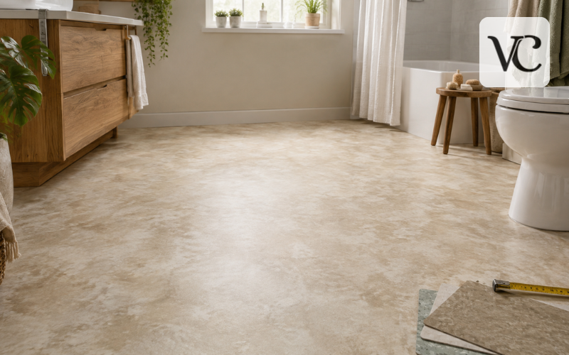 linoleum bathroom flooring