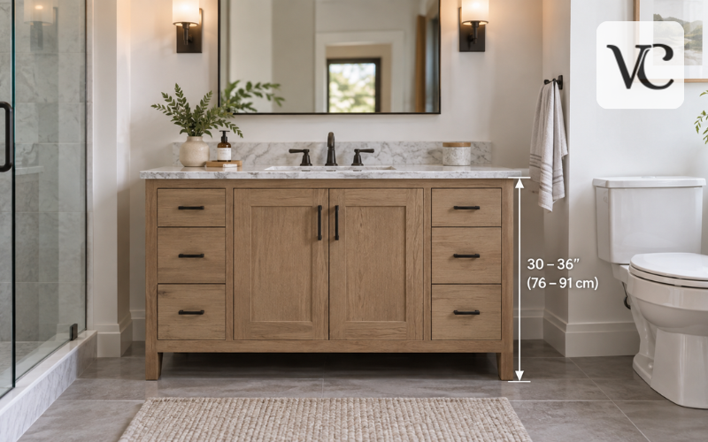 bathroom vanity height