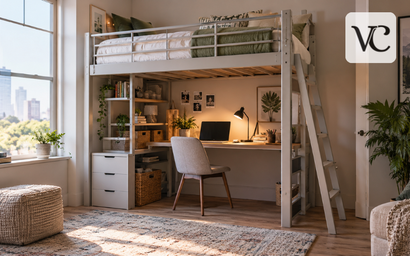lofted bed