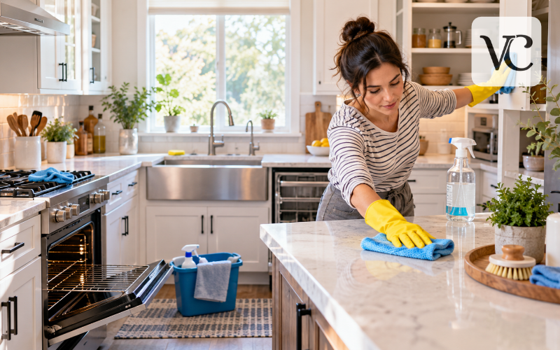 how to deep clean kitchen