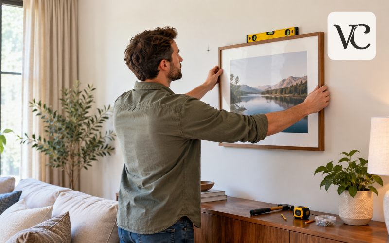 how to hang a picture frame