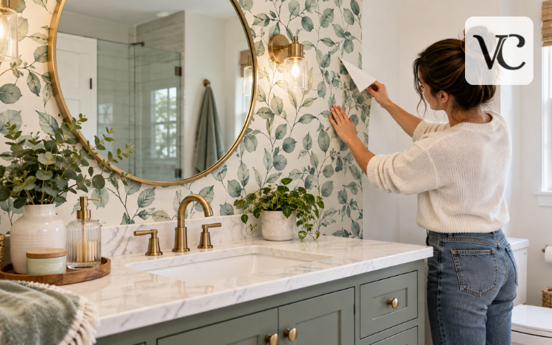 peel and stick wallpaper for bathroom