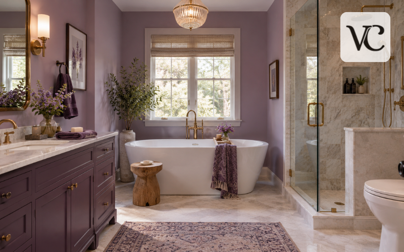 purple bathroom