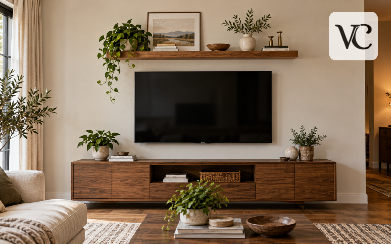shelf above tv